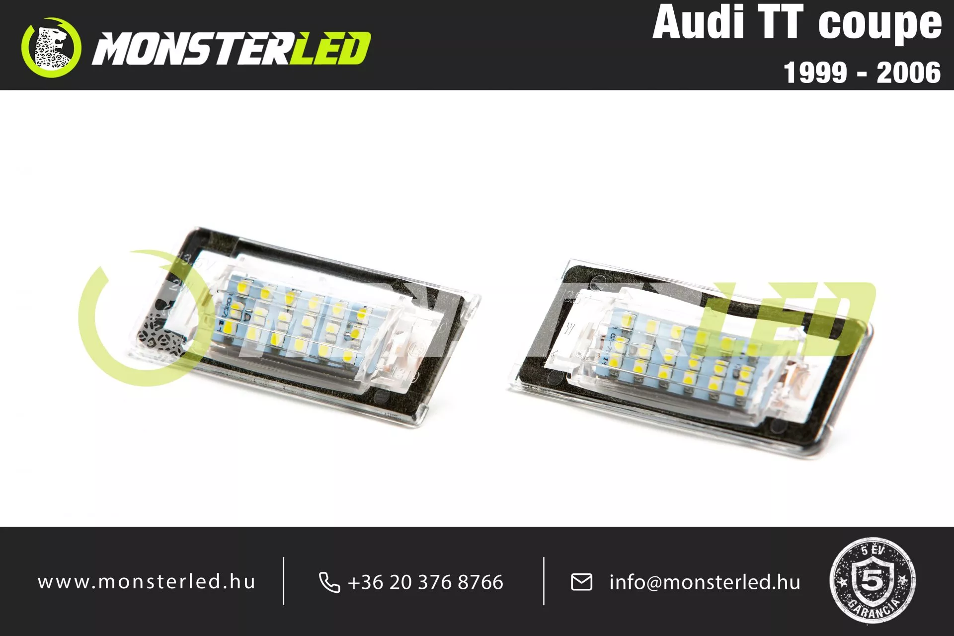 Audi TT coupe LED rendszámtábla világítás Audi TT coupe LED rendszámtábla világítás
