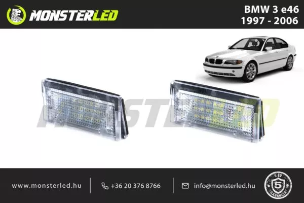 BMW 3 (E46) LED rendszámtábla világítás