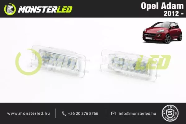 Opel Adam LED rendszamtabla vilagitas