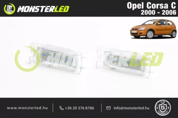 Opel corsa C led rendszamtabla vilagitas