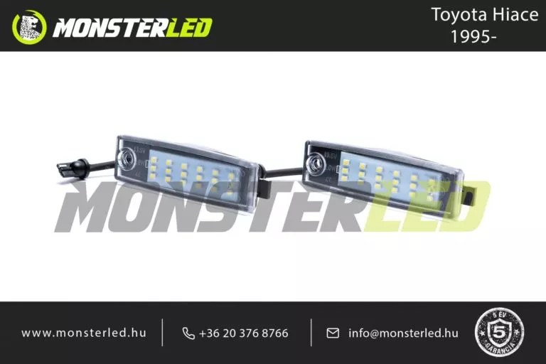 Toyota Hiace LED rendszámtábla világítás