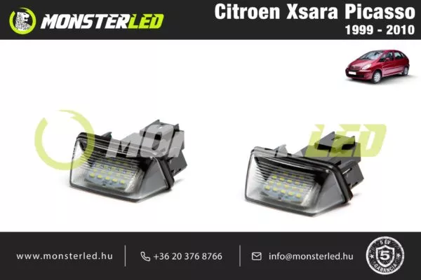 Citroen Xsara Picasso LED rendszámtábla világítás