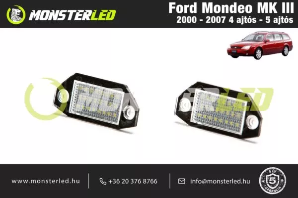 Ford Mondeo MK III led rendszámtábla világítás