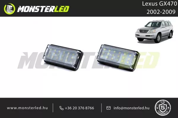 Lexus GX470 LED rendszámtábla világítás
