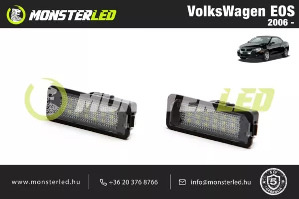 VolksWagen Eos LED rendszámtábla világítás
