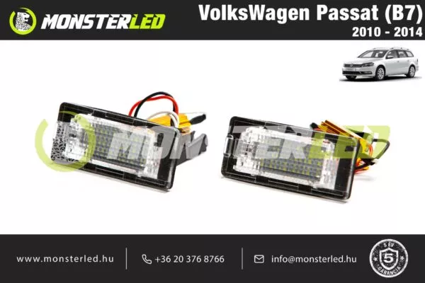 VolksWagen Passat (B7) led rendszámtábla világítás