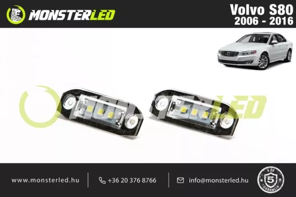 Volvo S80 LED rendszámtábla világítás