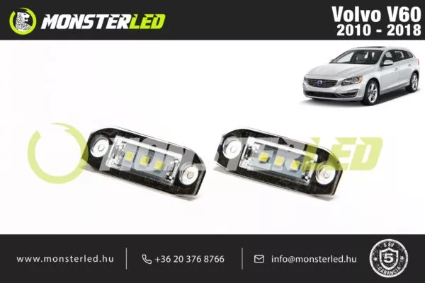 Volvo V60 LED rendszámtábla világítás