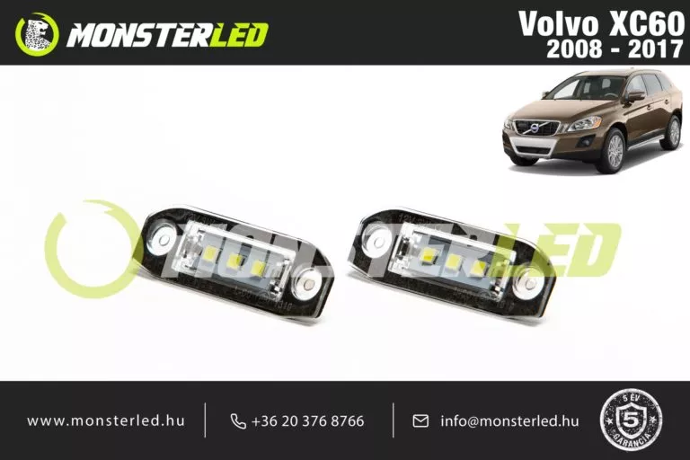 Volvo XC60 LED rendszámtábla világítás