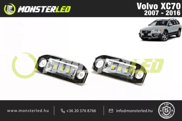 Volvo XC70 LED rendszámtábla világítás