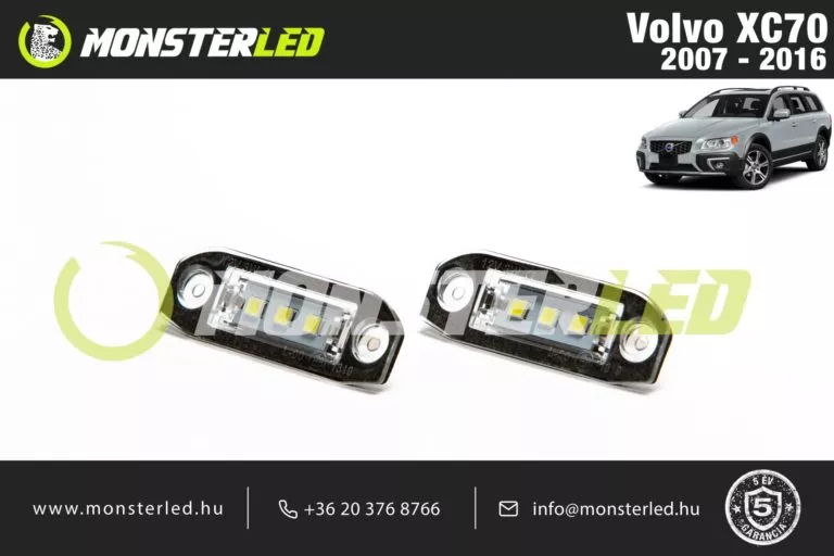 Volvo XC70 LED rendszámtábla világítás