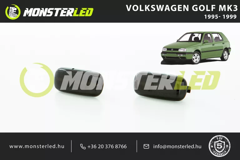 VolksWagen Golf MK3 sötétített oldalsó index