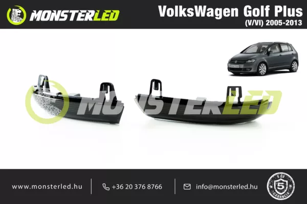 Volkswagen golf plusz led tukor index sotetitett