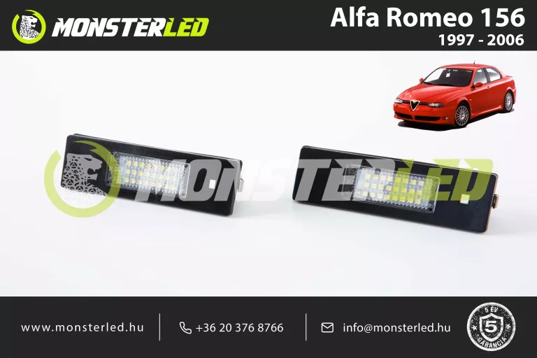 Alfa Romeo 156 LED rendszámtábla világítás