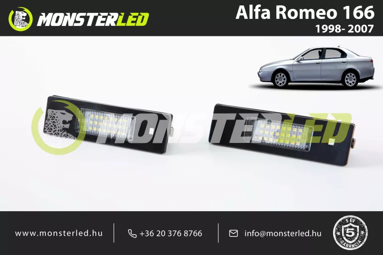 Alfa Romeo 166 LED rendszámtábla világítás