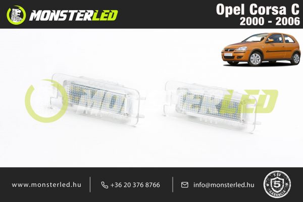 Opel corsa C led rendszamtabla vilagitas