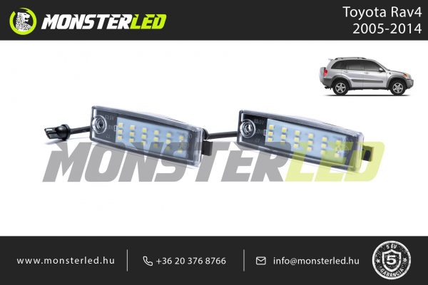 Toyota Rav4 LED rendszámtábla világítás