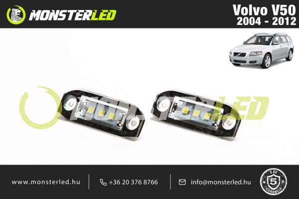 Volvo V50 LED rendszámtábla világítás