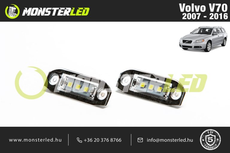 Volvo V70 LED rendszámtábla világítás