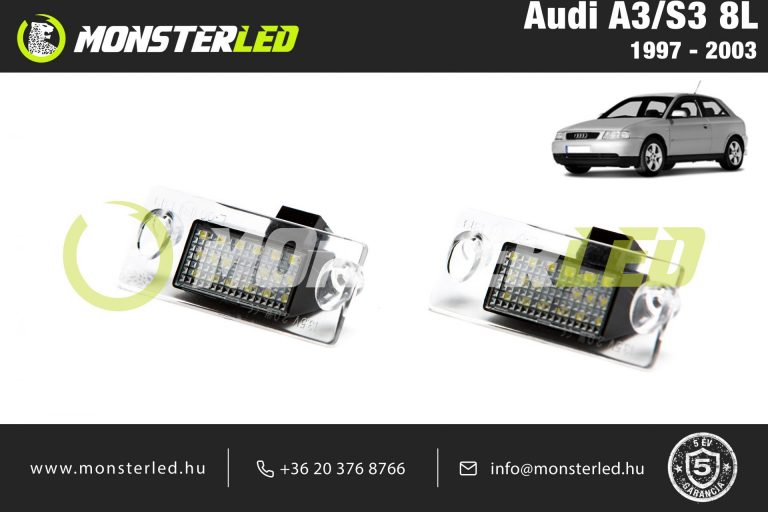 Audi A3 LED rendszámtábla világítás (8L)