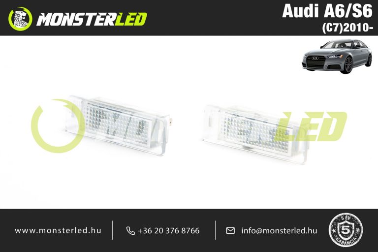 Audi A6 LED rendszámtábla világítás