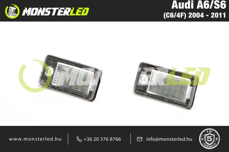 Audi A6 LED rendszámtábla világítás