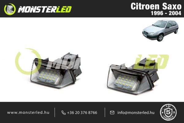 Citroen Saxo LED rendszámtábla világítás