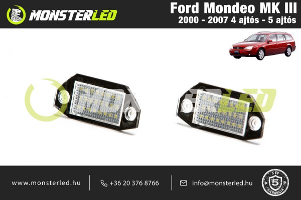 Ford Mondeo MK III led rendszámtábla világítás