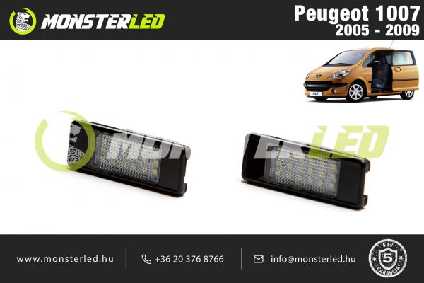 Peugeot 1007 LED rendszámtábla világítás
