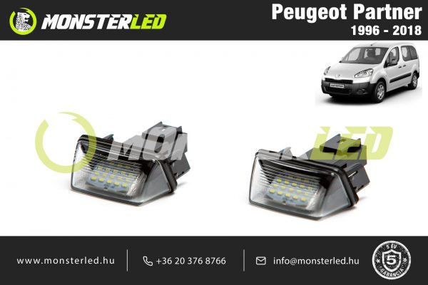 peugeot partner led rendszamtabla vilagitas