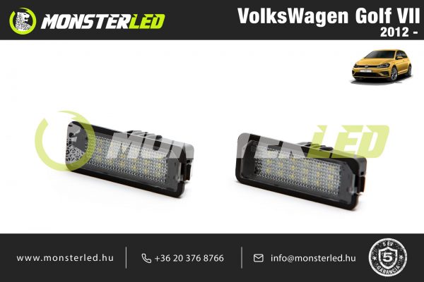 VolksWagen Golf VII LED rendszámtábla világítás
