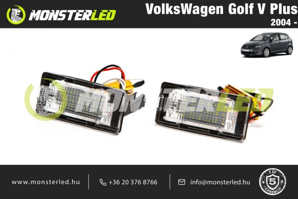 VolksWagen Golf V Plus LED rendszámtábla világítás