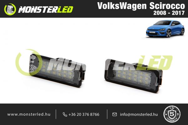 VolksWagen Scirocco LED rendszámtábla világítás