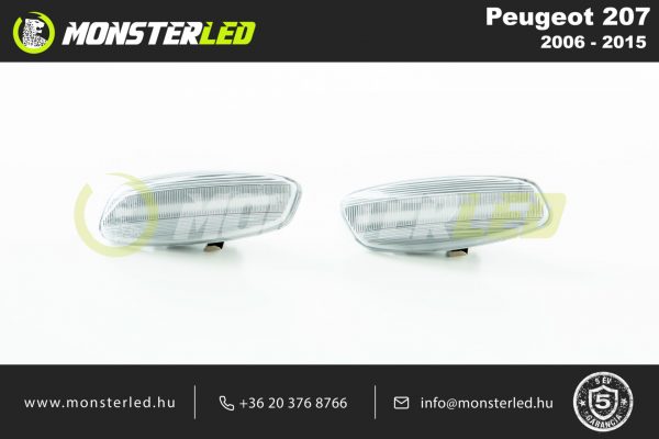 Peugeot 207 LED rendszam vilagitas atlatszo scaled
