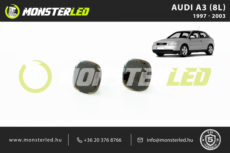 Audi A3 (8L) LED oldalsó index sötétített